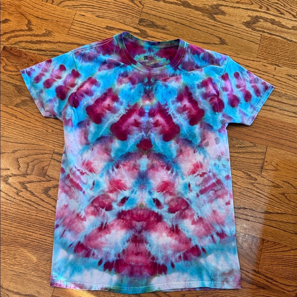 Hanes Tie-Dye Short Sleeve Tee - Blue and Red